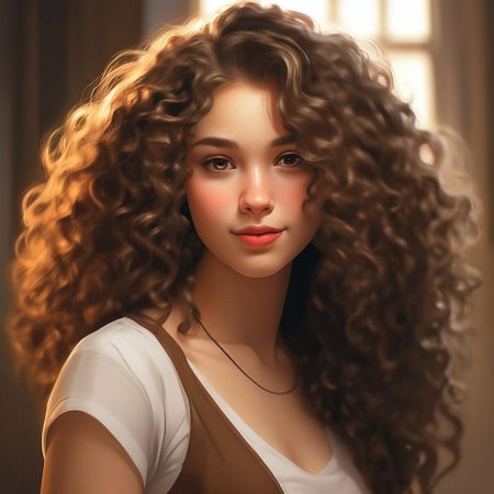 Девушка кудрявая