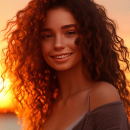 Кудрявая девушка