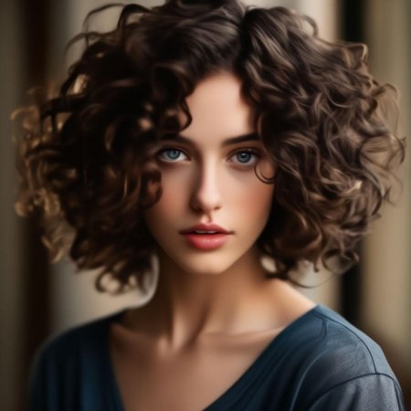 Кудрявые короткие волосы