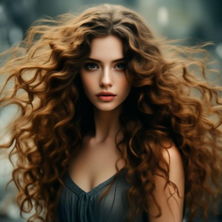 Девушка с волнистыми волосами
