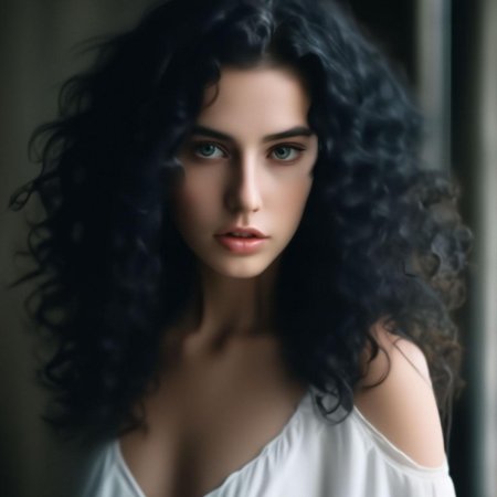 Кудрявые черные волосы