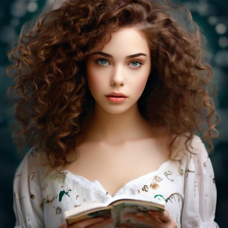 Девушка кудрявая