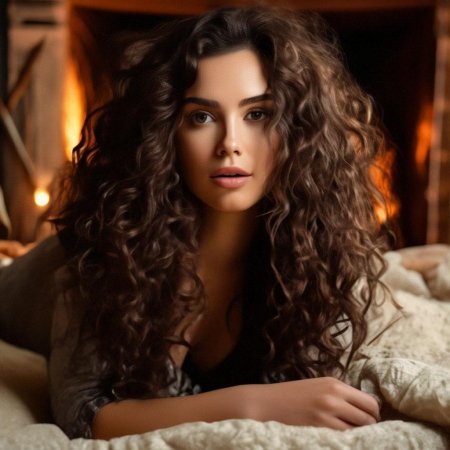 Девушка с кудрявыми волосами