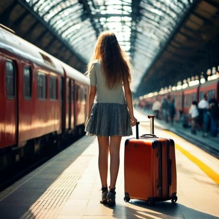 Девушка с чемоданом
