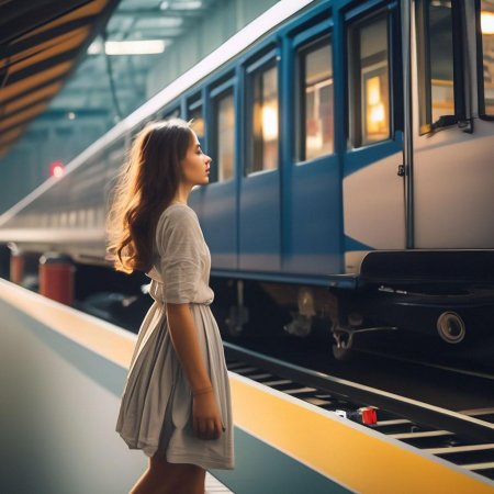 Девушка на перроне