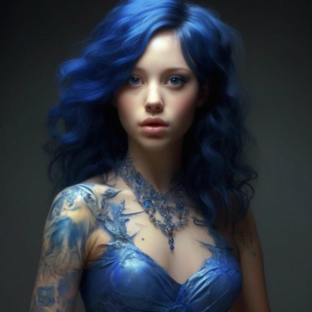 Синяя девушка