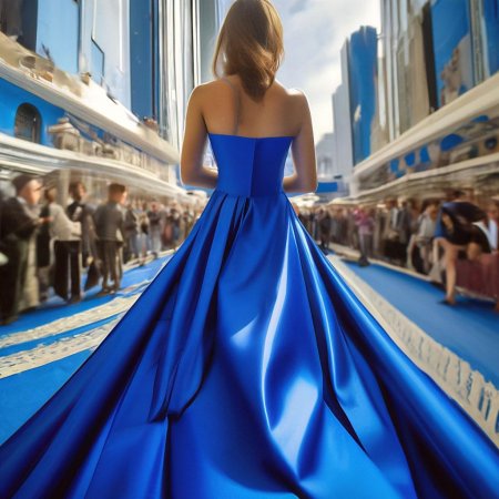 Девочка в синем платье