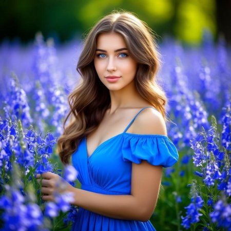 Синее платье