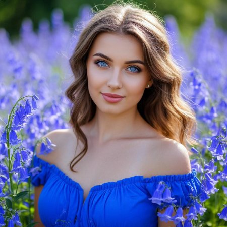 Девушка в синем