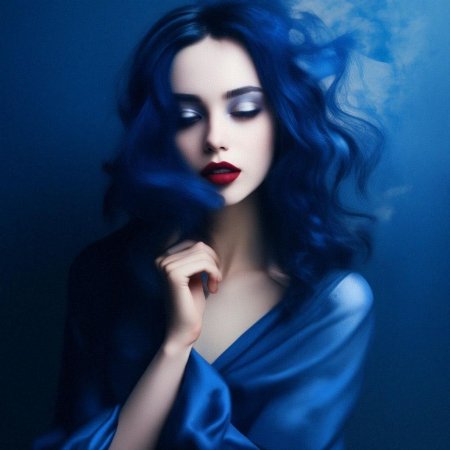 Синего цвета