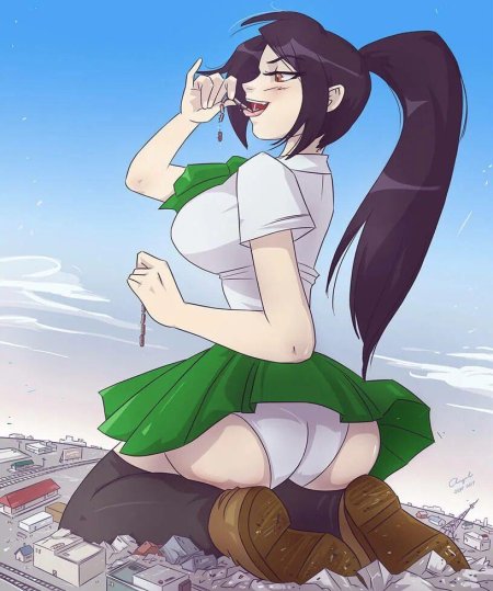 Гигантская девушка аниме