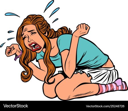 Женщина в панике рисунок