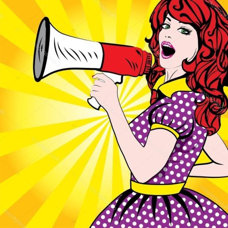 Девушка с рупором