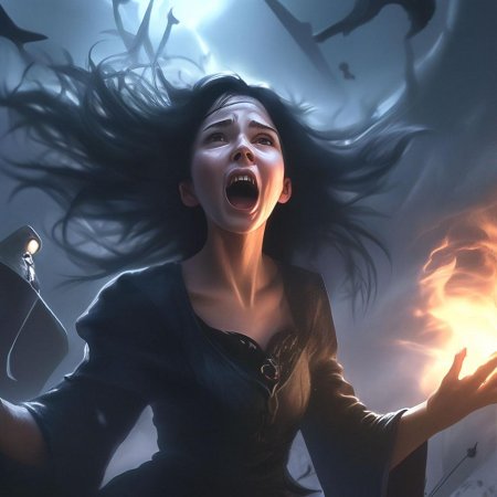 Ведьма с черными волосами