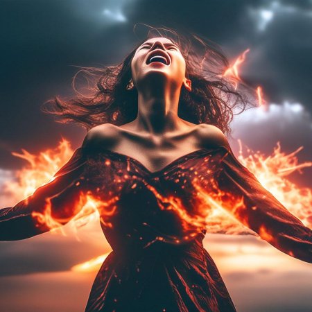 Девушка с огнем