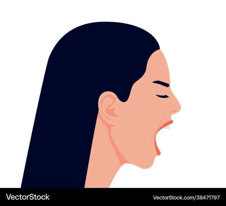 Кричащая девушка профиль