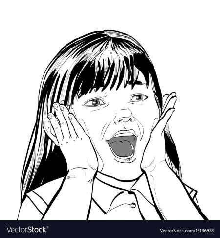 Девочка кричит