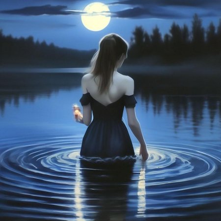 Девушка в озере