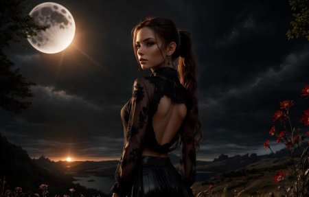 Луна лицо девушки