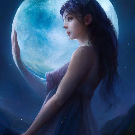 Женщина и луна