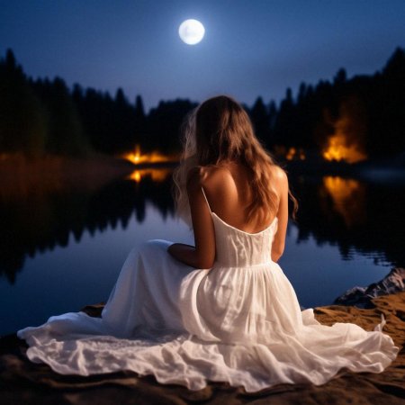 Девушка в белом платье