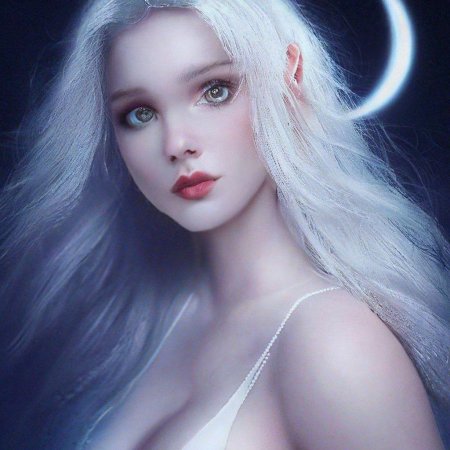 Девушка с белыми волосами