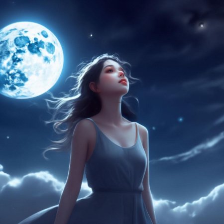 Девушка под луной