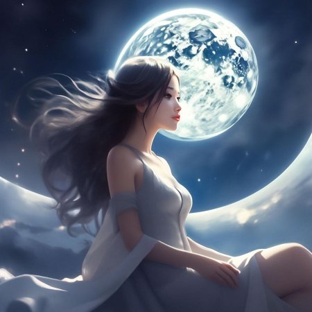 Девушка на луне