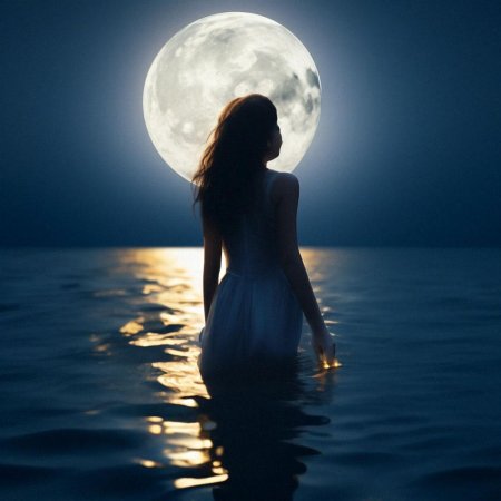 Девушка под луной