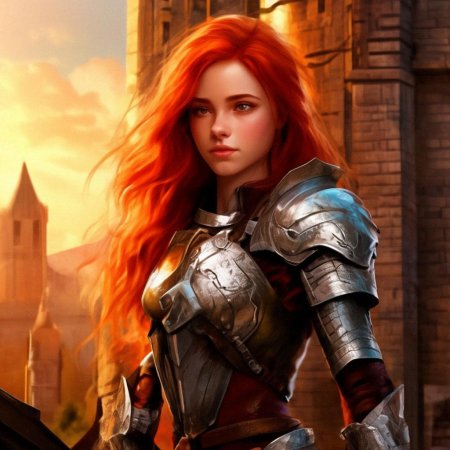 Девушка в рыцарских доспехах