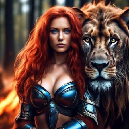 Рыжая голубоглазая девушка