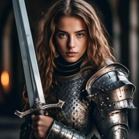 Женщина рыцарь арт