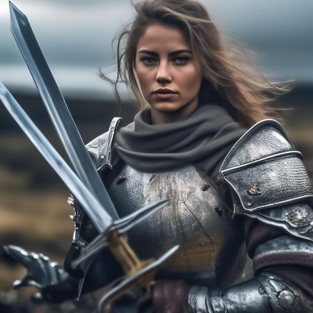 Девушка в рыцарских доспехах