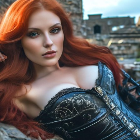 Девушка рыжая