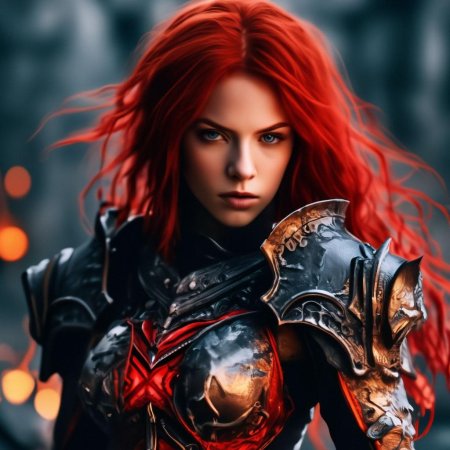 Арт девушка рыцарь