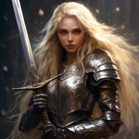 Девушка в рыцарских доспехах