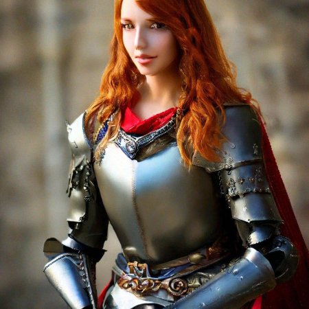 Девушка в рыцарских доспехах