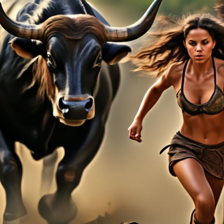 Бык и девушка