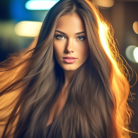 Девушка с длинными волосами