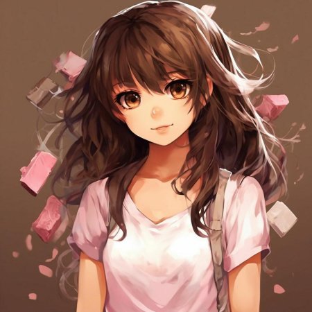 Красивая девушка аниме