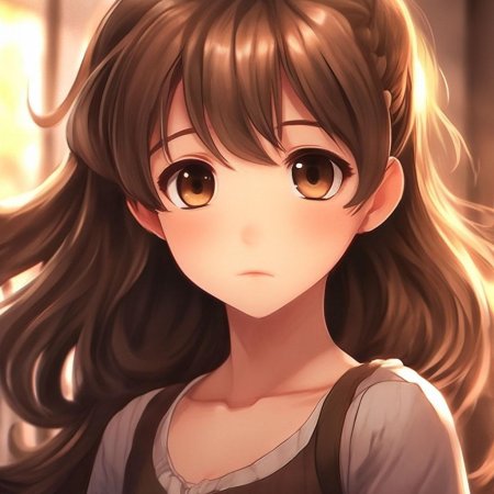 Девочка с коричневыми волосами