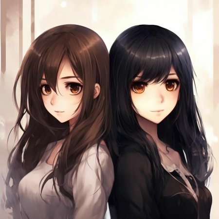 Аниме девушки подруги