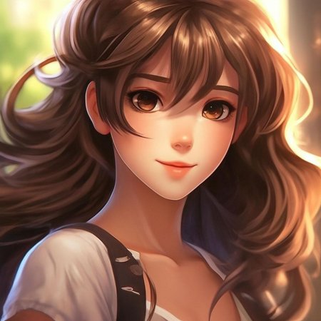 Аниме девочка с коричневыми волосами