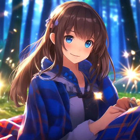 Аниме девочка с коричневыми волосами