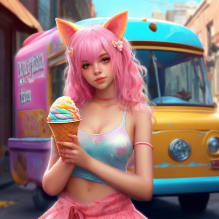 Девушка кошка