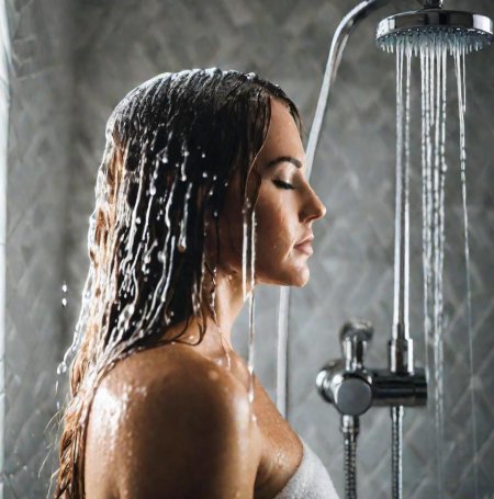 Девушка душ