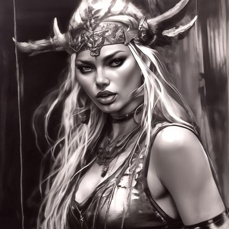 Викинг девушка арт