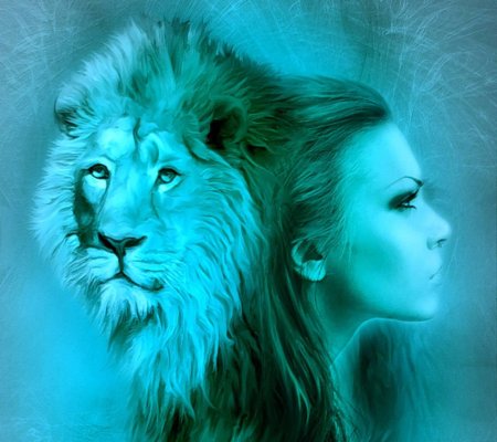 Женщина львица
