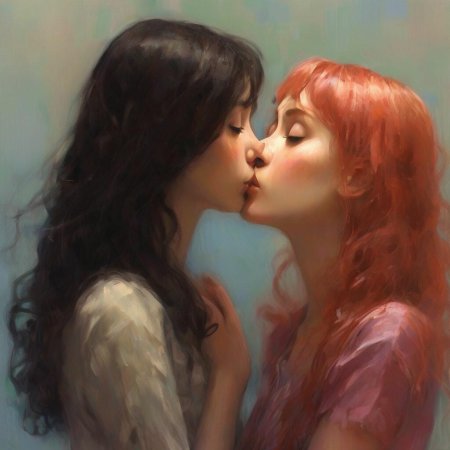 Девушка поцелуй