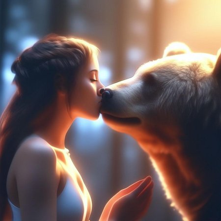 Девушка и медведь